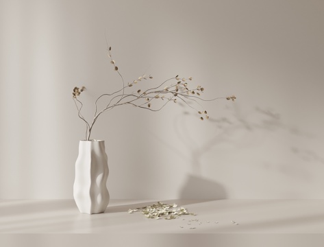  花瓶盆栽摆件3d模型 