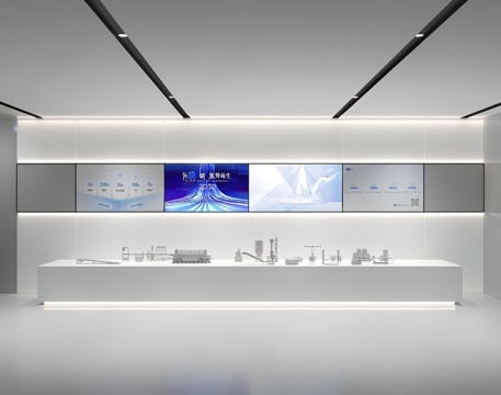  现代科技展厅 科技展厅 科技文化墙 展厅文化墙 城市规划展厅3d模型 