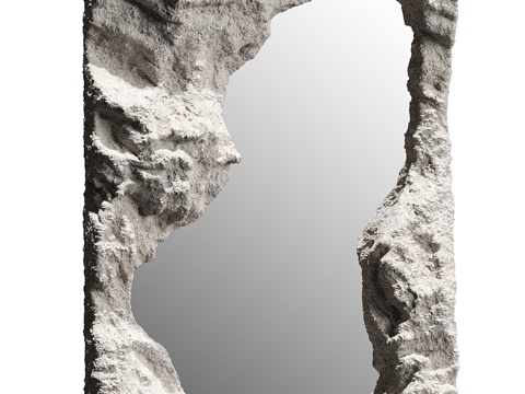  侘寂装饰镜子3d模型 
