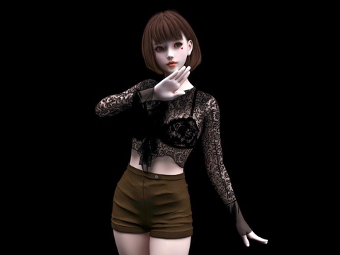  美女 可爱女性 女人明星 刘海女生 小姐姐人物su模型 