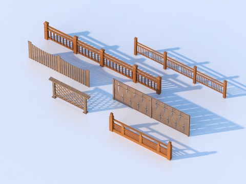  围栏 护栏 栏杆3d模型 