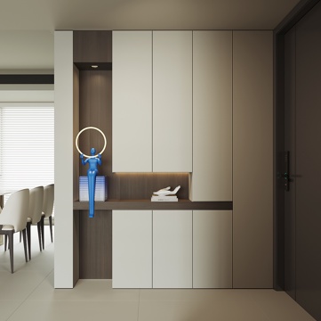 现代入户鞋柜3d模型 