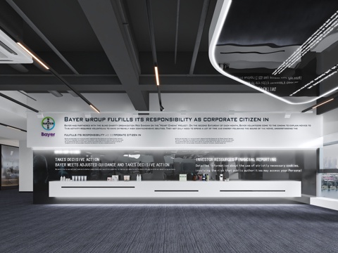  现代科技展厅3d模型 