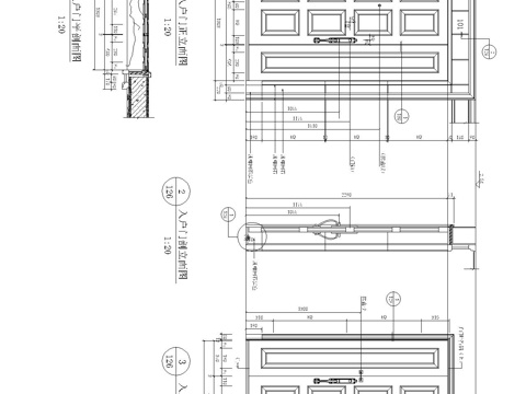  入户门详图cad施工图 