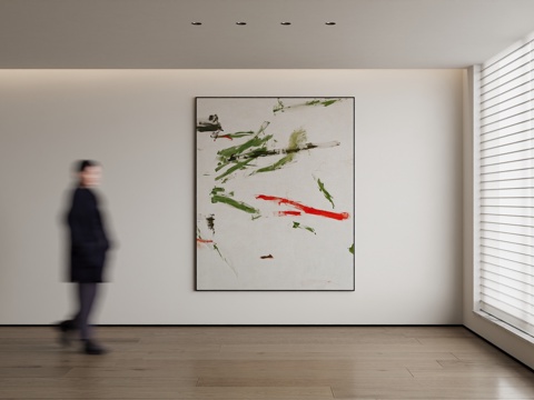  现代装饰画3d模型 