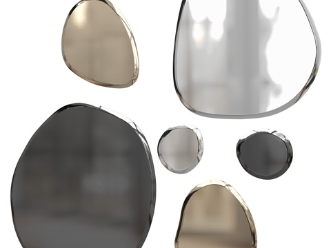  现代轻奢装饰镜子3d模型 