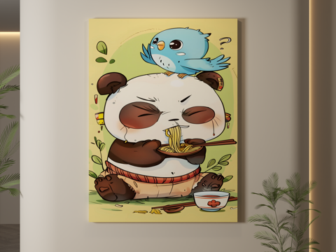  现代挂画 儿童房挂画 儿童房装饰画 儿童房卡通挂画 卡通装饰3d模型 