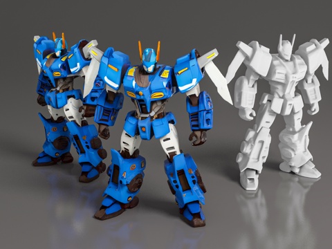  高达 机甲 机器人 战士 手办 积木 玩具 打印 卡通 游戏3d模型 