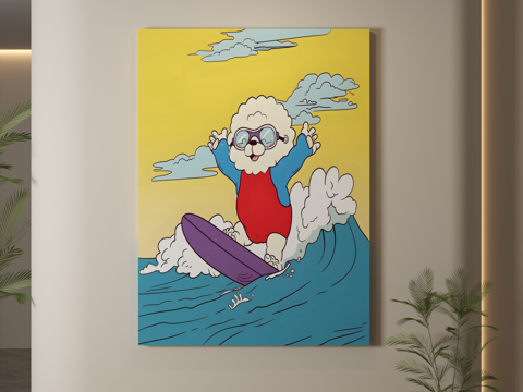  现代挂画 儿童房挂画 儿童房装饰画 儿童房卡通挂画 卡通装饰3d模型 