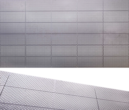  冲孔板 穿孔板 金属墙板 金属孔板3d模型 