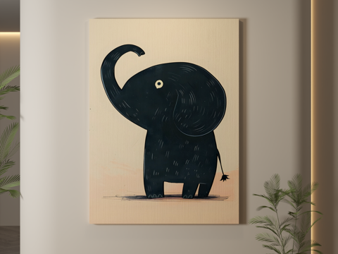  现代挂画 儿童房挂画 儿童房装饰画 儿童房卡通挂画 卡通装饰3d模型 
