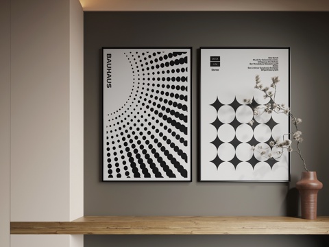  现代抽象挂画   现代组合画   现代极简挂画   现代意式3d模型 