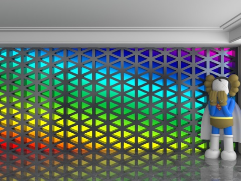  现代背景墙3d模型 