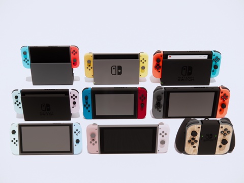  便携式游戏机 switch手柄su模型 