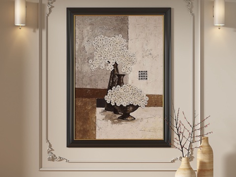  法式,复古,中古,欧式,古典,抽象,装饰画3d模型 