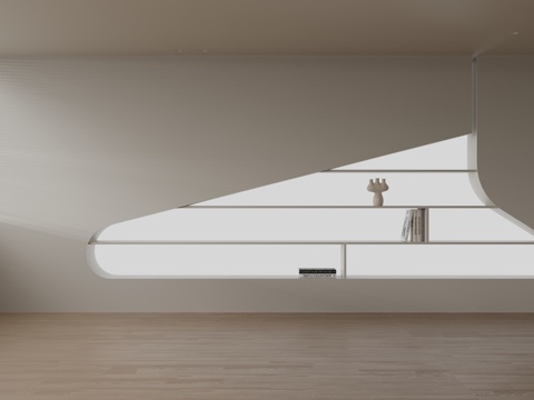  极简装饰柜 简约饰品柜 背景装饰柜3d模型 