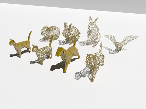  雕塑 动物雕塑 潮玩3d模型 