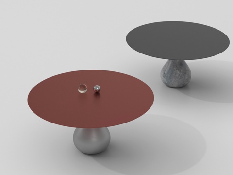  圆桌 餐桌 茶几3d模型 