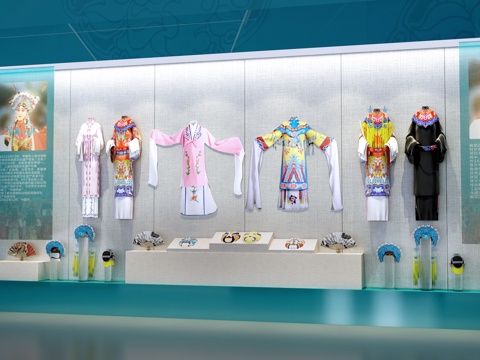  非遗展厅 文化艺术展厅 展厅 展台3d模型 