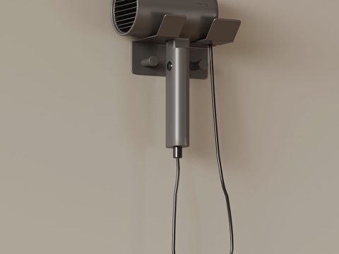  现代壁挂式吹风机3d模型 