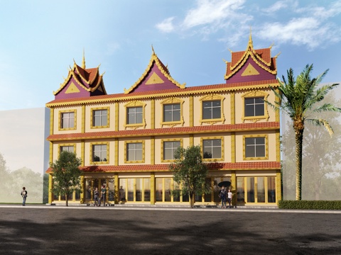  傣族建筑 傣族 民族 德宏 芒市 孔雀 少数名族建筑 民族建3d模型 