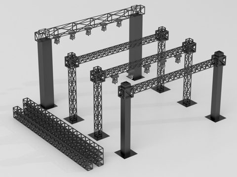  钢架 灯光架 舞台架3d模型 