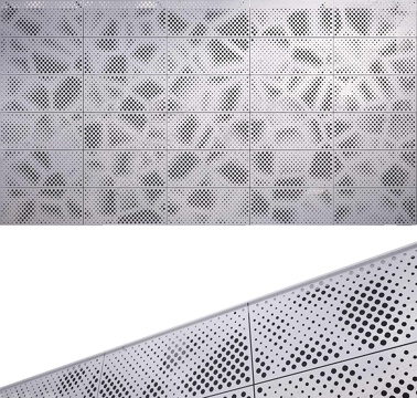  冲孔板 穿孔板 金属墙板 金属孔板1su模型 