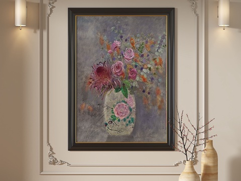 法式，复古，中古，现代，欧式，古典，装饰画3d模型 