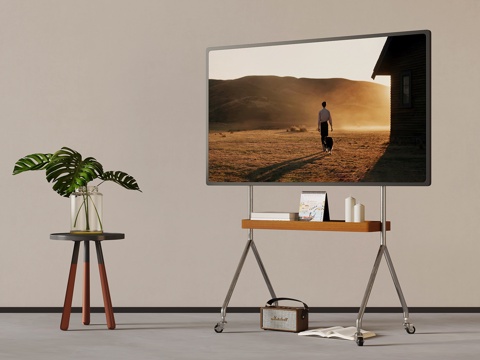  现代电视支架 移动电视3d模型 