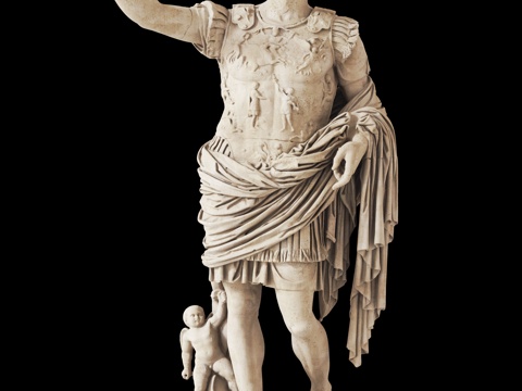  欧式雕塑 神话人物雕塑 奥古斯都 Statua 石膏雕塑3d模型 