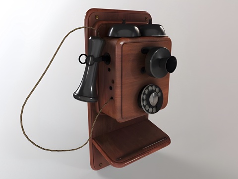 旧电话3d模型 