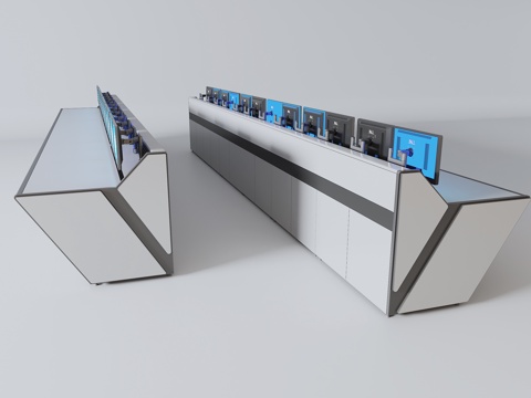  调度控制台3d模型 