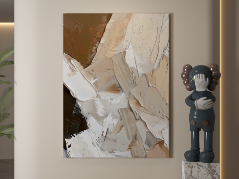  现代装饰画 装饰画 现代挂画 挂画 简约挂画3d模型 