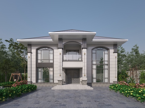  别墅 欧式 自建房 现代 古典3d模型 