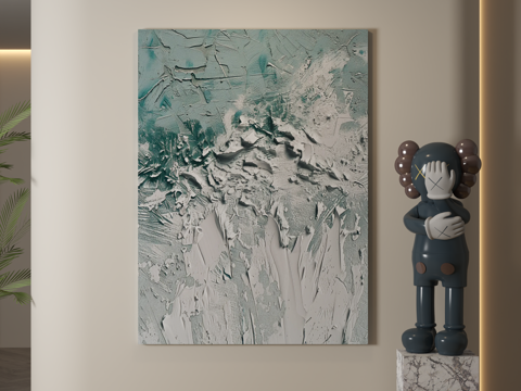  现代装饰画 装饰画 现代挂画 挂画 简约挂画3d模型 