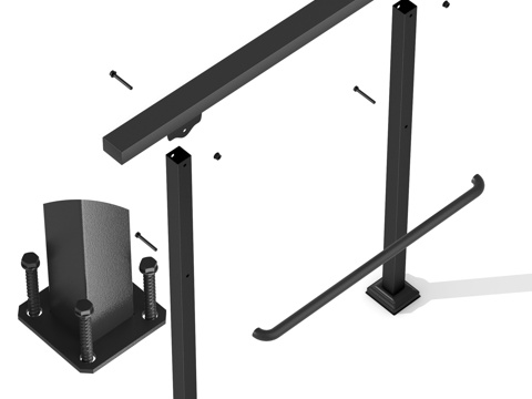  护栏3d模型 