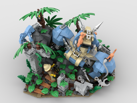  乐高 LEGO 玩具 积木 场景 雨林 机器人3d模型 