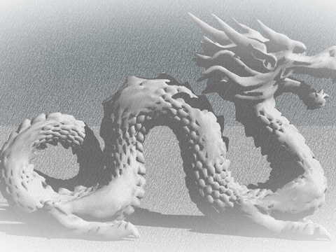  现代雕塑小品龙su模型 