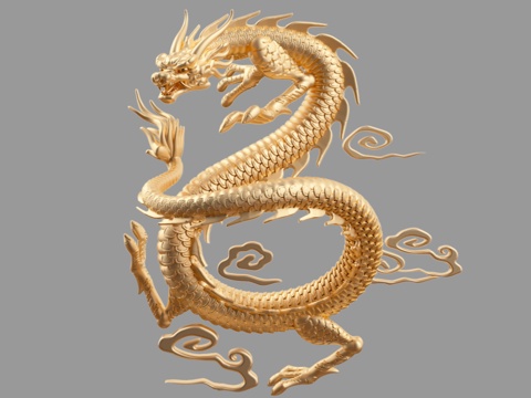  中式美陈 门头 龙年美陈打卡点灯光装置雕塑su模型 