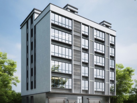  现代民房住宅建筑3d模型 