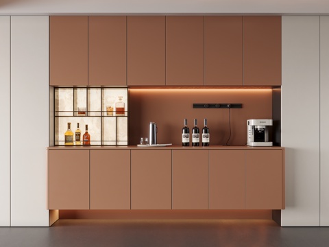  现代意式酒柜 餐边柜3d模型 