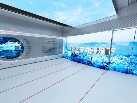  现代科技展厅3d模型 