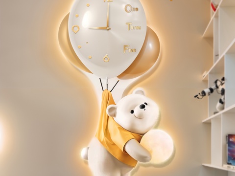  现代墙饰 挂件 挂钟3d模型 