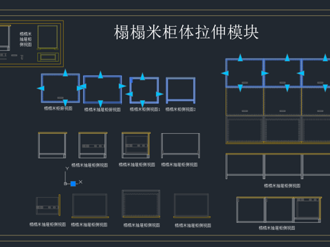  CAD衣柜榻榻米动态块cad施工图 