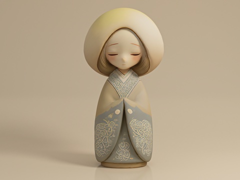  女子 侍女 雕塑 摆件 饰品 装饰 道具 场景 装扮 美陈3d模型 