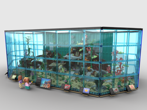  乐高 LEGO 玩具 积木 水族馆 海底世界3d模型 
