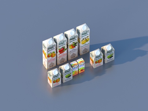  包装盒 食品盒 饮料盒3d模型 