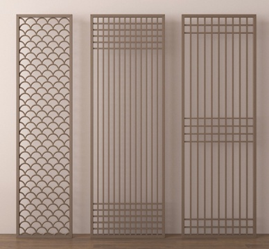  隔断 屏风3d模型 