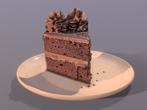  巧克力蛋糕 生日蛋糕 蛋糕3d模型 
