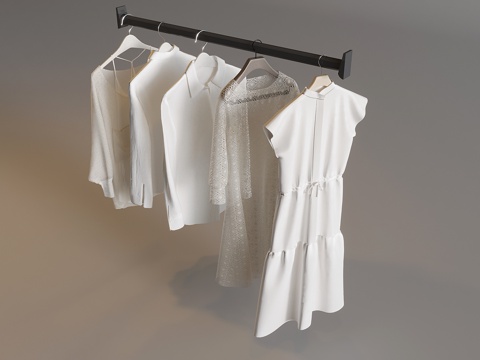  女装衬衣连衣裙 女士裙子衣服服饰su模型 